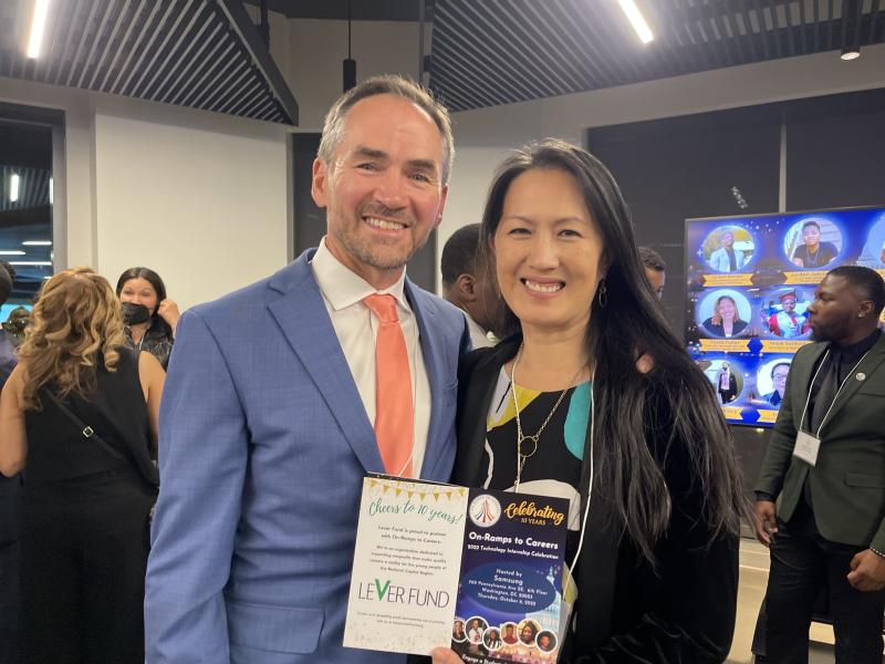 On-Ramps founder, Robert Holm, with Connie Chang
